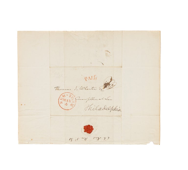 Item #78323 Autograph Letter, Signed, From James Kent to Thomas Isaac Wharton. Manuscript, James Kent.