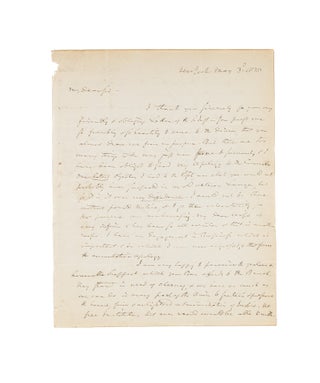 Autograph Letter, Signed, From James Kent to Thomas Isaac Wharton.