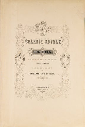Item #78507 "Costumes Americains." From: Galerie Royale de Costumes. Paris... 1848. Costume....