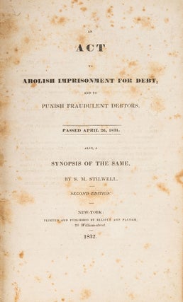 An Act to Abolish Imprisonment for Debt [Bound with] Speech of Col...