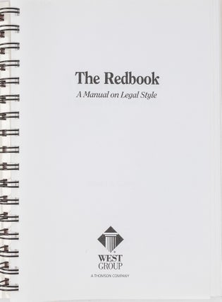 The Redbook: a Manual on Legal Style.