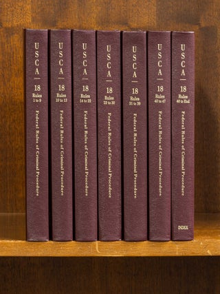 Item #78617 United States Code Annotated T18 Federal Rules Criminal Procedure. Thomson Reuters