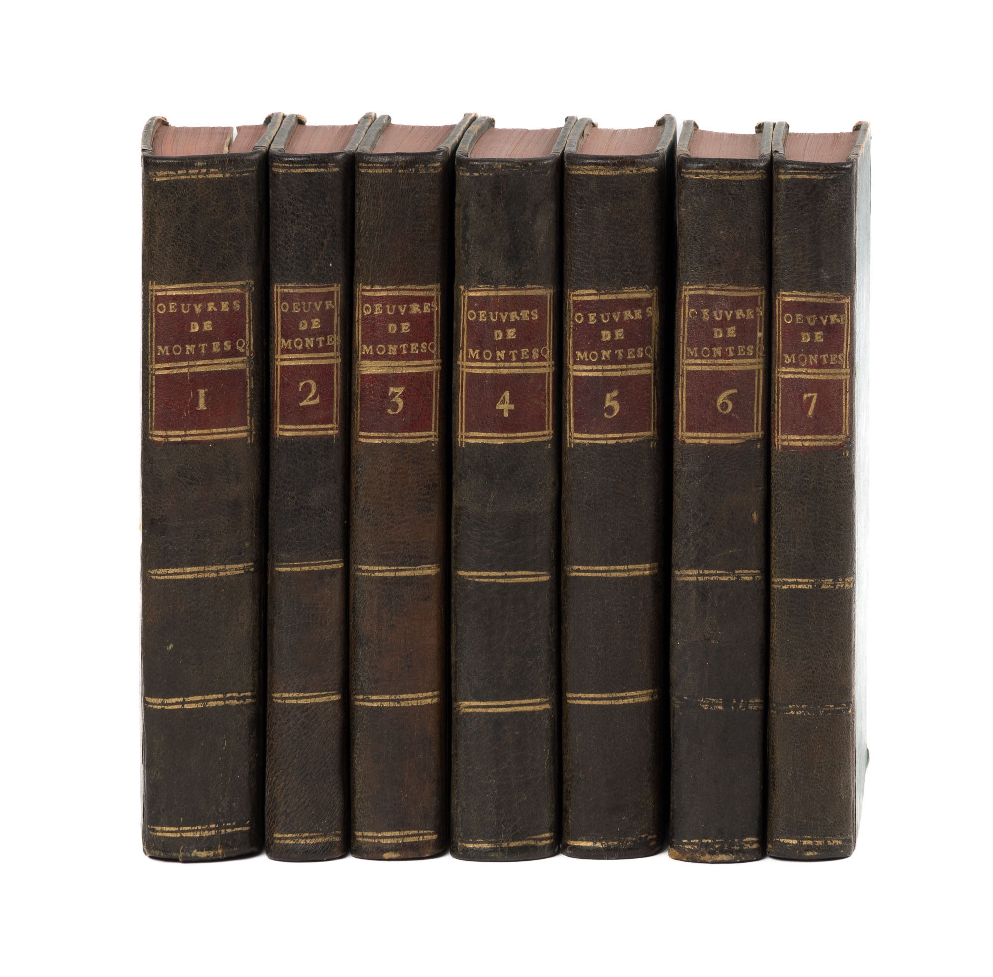 Oeuvres de Monsieur de Montesquieu. Amsterdam, 1785. 7 volumes