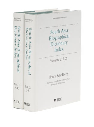 Item #78669 South Asia Biographical Dictionary Index. Henry Scholberg