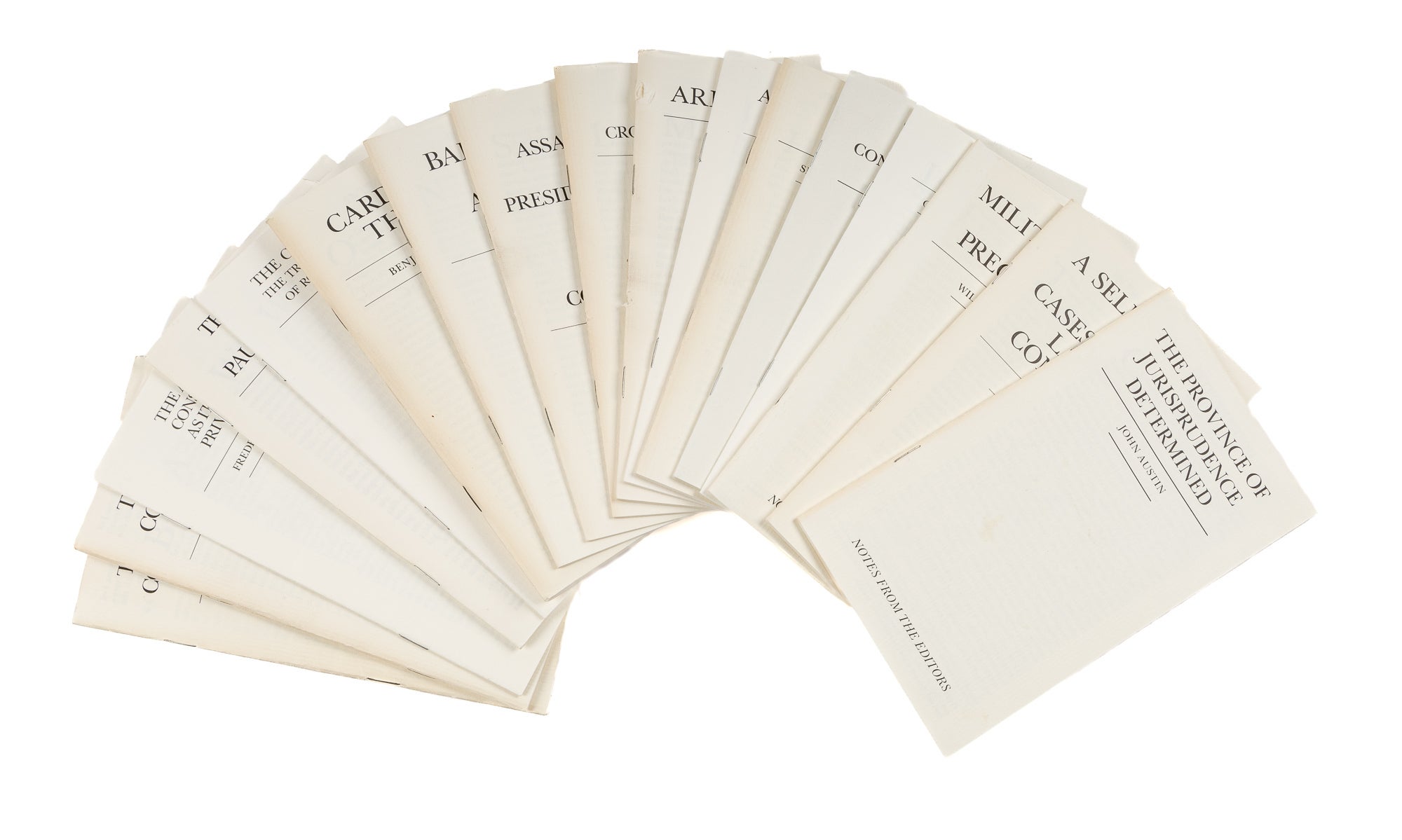 A Collection of 16 Notes From the Editors, in 17 pamphlets | Legal ...