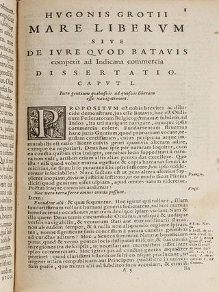 De Iure Belli ac Pacis Libri Tres... Amsterdam: Blaeu, 1632.