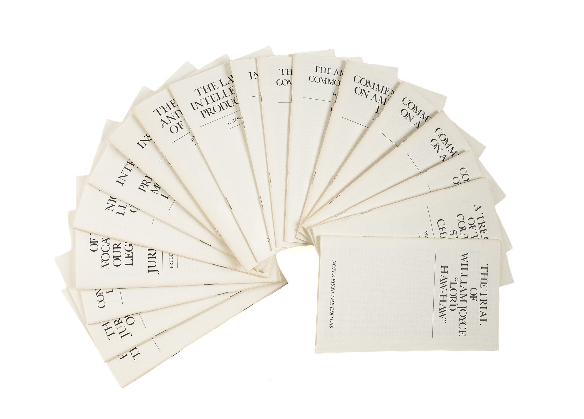 A Collection of 14 Notes From the Editors, in 18 pamphlets | Legal ...