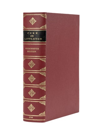 The First Part of the Institutes of the Laws of England.