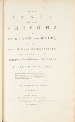 Item #78943 The State of the Prisons in England and Wales, With Preliminary. John Howard