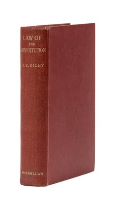 Item #78947 Introduction to the Study of the Law of the Constitution. A. V. Dicey, K. C. Hon