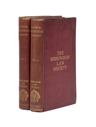 Item #78994 Outlines of Historical Jurisprudence. 2 volumes. Paul Vinogradoff