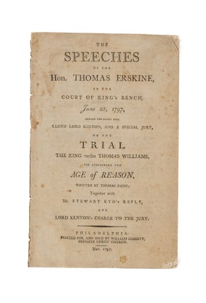Item #79008 The Speeches of the Hon Thomas Erskine, In the Court of King's. Thomas Erskine