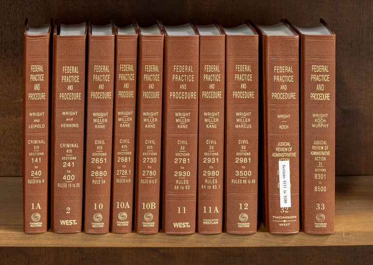 Item #79030 Federal Practice and Procedure. 10 Current Main Volumes. Wright, Miller.