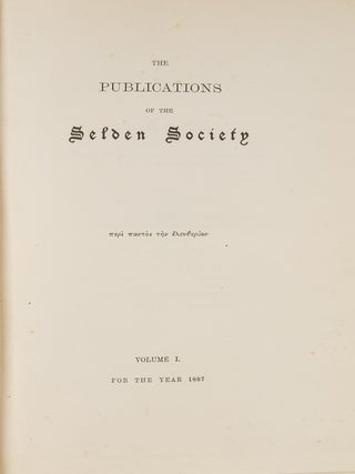 Select Pleas of the Crown Volume I, AD 1200-1225. Vol 1 Selden Society