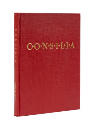 Item #79077 Consilia: A Bibliography of Holdings in the Library of Congress. Peter R. Pazzaglini,...