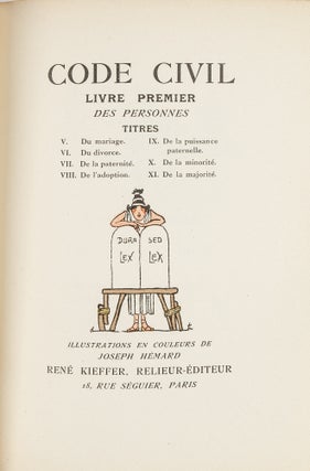 Item #79085 Code Civil: Livre Premier, Des Personnes, Titres V Du Mariage, VI. Joseph Hemard