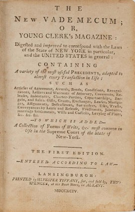 Item #79176 The New Vade Mecum, Or Young Clerk's Magazine Digested and Improved. Thomas Spencer