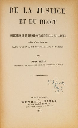 De la Justice et du Droit: Explication de la Definition...
