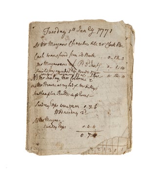Item #79193 Memorandum and Account Book, London, January-March 1771. Manuscript