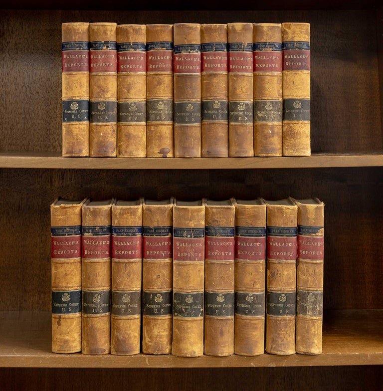 Item #79194 United States Reports. 68-80 U.S.; 86-90 U.S. 18 vols. (1863-1874). John W. . Decorative law books Wallace, Reporter.