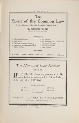 Harvard Law Review. 41 Misc. Paper Issues Vols 35 to 62 (1921-1949)