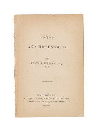 Item #79212 Peter and His Enemies, 1859. Francis Jeffrey, Lord Jeffrey