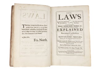 Item #79267 The Laws of Q. Elizabeth, K James, and K Charles I Concerning Jesuits. William Cawley