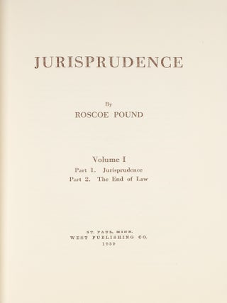 Jurisprudence. 5 Volumes. 1959. First edition.