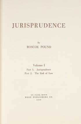 Jurisprudence. 5 Volumes. 1959. First edition.