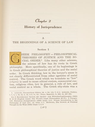 Jurisprudence. 5 Volumes. 1959. First edition.