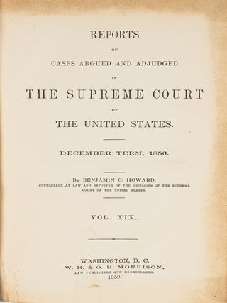 Item #79318 Dred Scott v Sandford, 60 U.S., 19 Howard 393 (1856), A Landmark Case. United States...