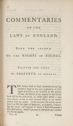 Commentaries on the Laws of England. In Four Books, 5th ed. Eller 7...