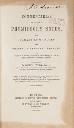 Item #79334 Commentaries on the Law of Promissory Notes, Second Edition. Joseph Story