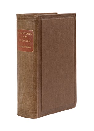 Item #79477 Wharton's Law Lexicon. 14th. edition. London: Sweet & Maxwell, 1949. J. J. S....