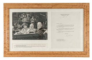 Item #79568 Typed Letter Signed to William R. McVay, June 27, 1969, Framed w/Photo. Earl Warren,...