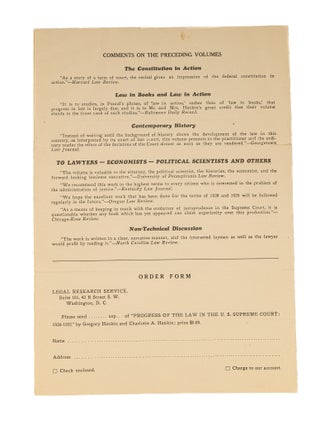 Prospectus for Progress of the Law in the U.S. Supreme Court