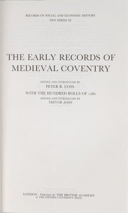 The Early Records of Medieval Coventry. With The Hundred Rolls of...