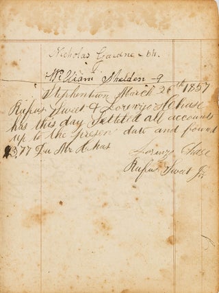 Account Book, Stephentown, NY, 1813-1857.