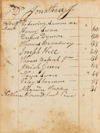 Account Book, Stephentown, NY, 1813-1857.