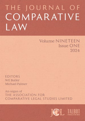 Item #79705 The Journal of Comparative Law. Volume 19, No. 1. March 2024. Talbot Publishing