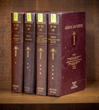 Item #79735 Restatement of the Law of Torts [1st]. 4 vols. 1934-1939. American Law Institute