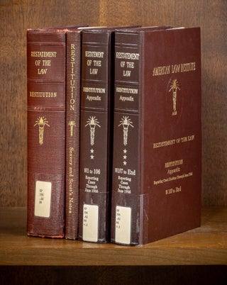 Item #79736 Restatement of the Law. Restitution 1st & Appendix (4 bks). 1937-1988. American Law...
