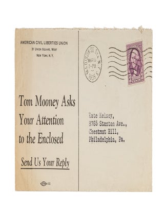 Fundraising Materials for Thomas Mooney and Warren Billings, 1935-38.