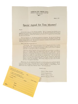 Fundraising Materials for Thomas Mooney and Warren Billings, 1935-38.