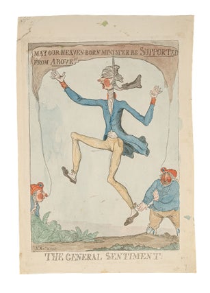 Item #79796 The General Sentiment, Hand-Colored Etching, 15-1/2" x 10-1/2." Richard Newton