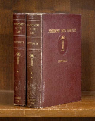 Item #79798 Restatement of the Law of Contracts [1st]. 2 vols. 1979 supplements. American Law...
