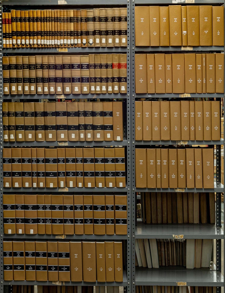 Item #79825 Fordham Law Review. Vols. 1-88 (1914-2020) in 134 bound books. Fordham Law School.