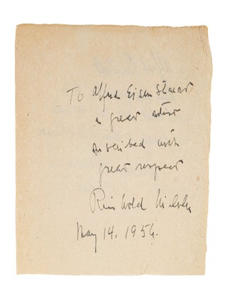 Leaf from an Autograph Book that Belonged to Alfred Eisenstaedt.