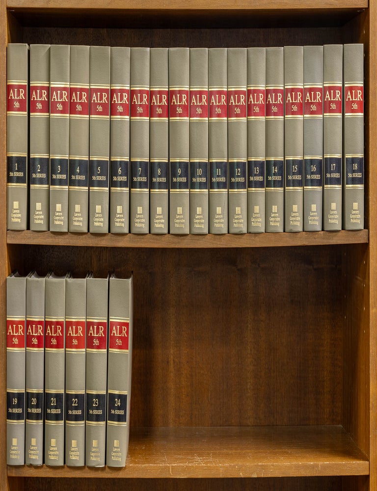 Item #79935 American Law Reports 5th. Vols. 1-24 with 1994 supplements. Thompson Reuters.
