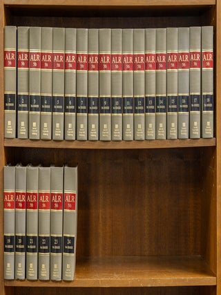 Item #79935 American Law Reports 5th. Vols. 1-24 with 1994 supplements. Thompson Reuters